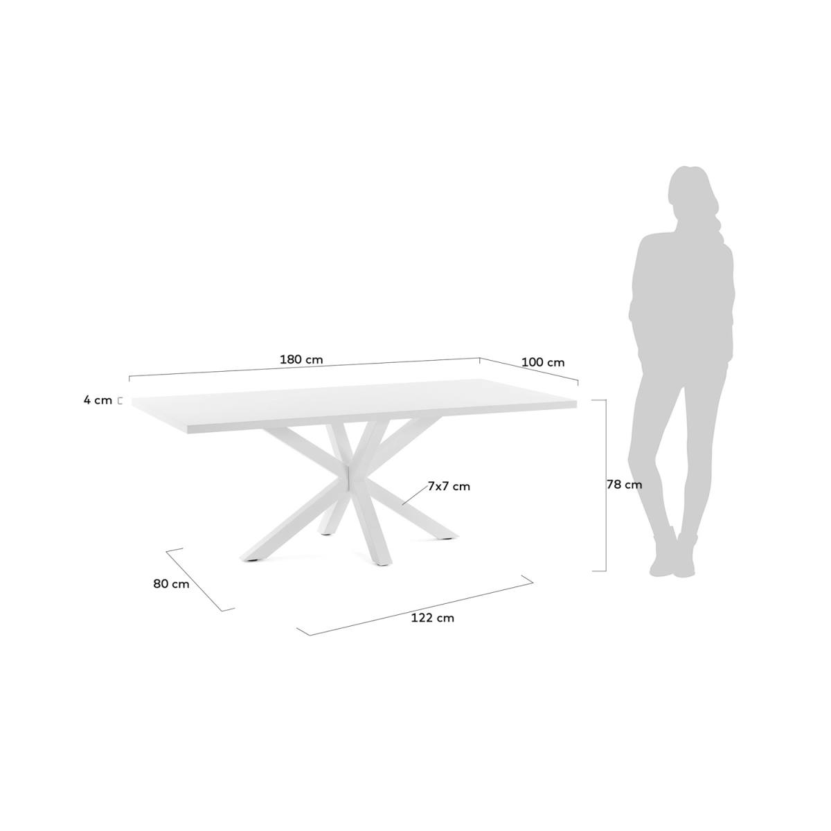 KAVE HOME rektangulært Arya spisebord, produktbillede 2 af 6, Spiseborde hos HomeNordic