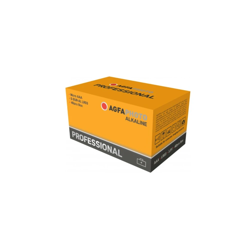 AAA 40-pak AgfaPhoto Professional batteri, Batterier hos HomeNordic