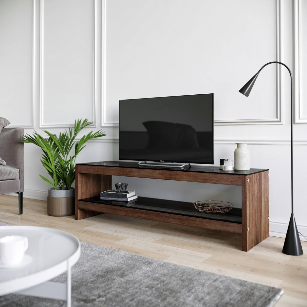 NORDVÄRK TV301 TV-bord, m. 1 hylde, produktbillede 5 af 5, TV-borde hos HomeNordic