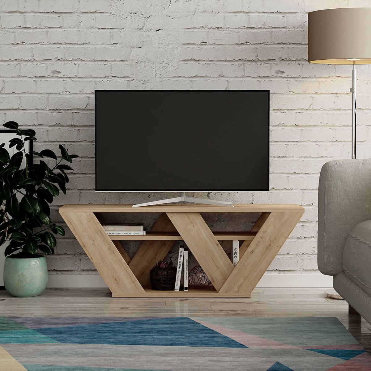 NORDVÄRK Pipralla TV-bord, m. 1 hylde, produktbillede 4 af 4, TV-borde hos HomeNordic
