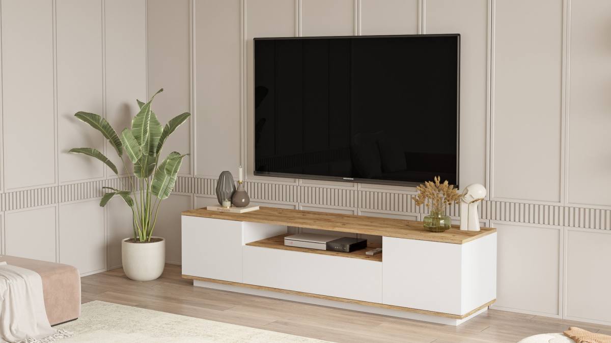 NORDVÄRK FR7 TV-bord, m. 3 låger og 1 hylde, produktbillede 12 af 12, TV-borde hos HomeNordic