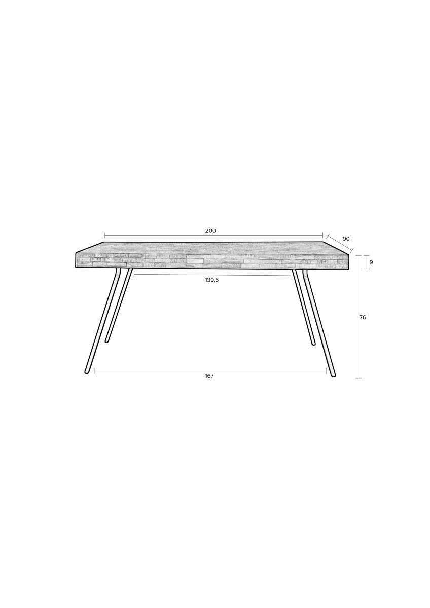 WHITE LABEL LIVING Suri spisebord, rektangulær, produktbillede 2 af 11, Spiseborde hos HomeNordic