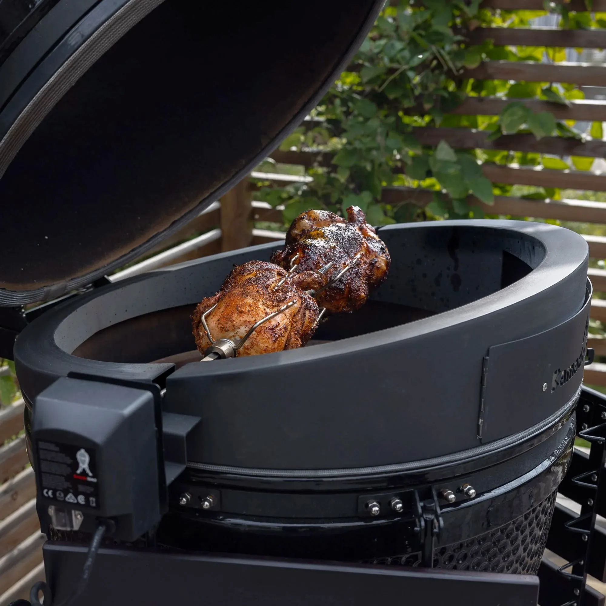 Maxi kulgrill, grøn + grillmesterens rotisserie og pizzaovn, produktbillede 6 af 6 hos HomeNordic
