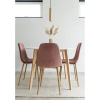 Spisebord i hvid og natur Ø105,h75 cm, produktbillede 11 af 19, Spiseborde hos HomeNordic
