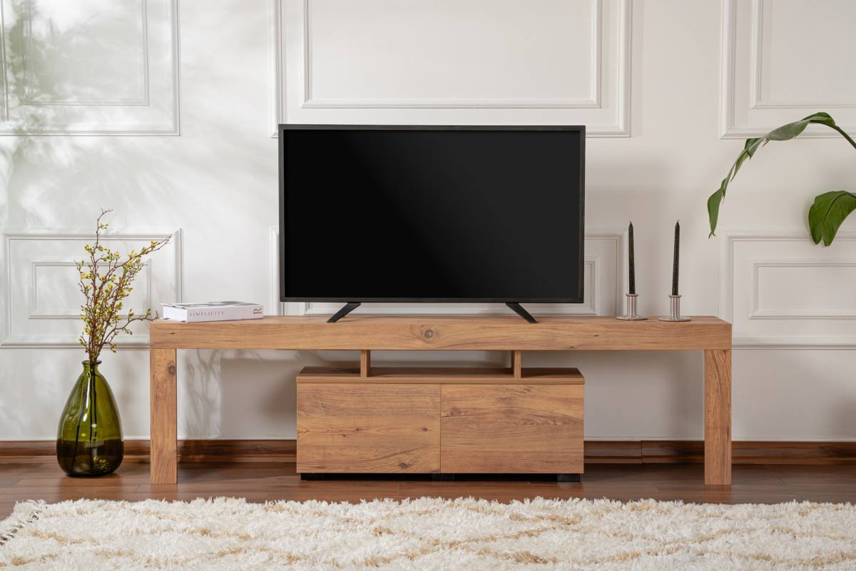 NORDVÄRK Enclave TV-bord, m. 2 låger og 3 åbne rum, produktbillede 3 af 7, TV-borde hos HomeNordic