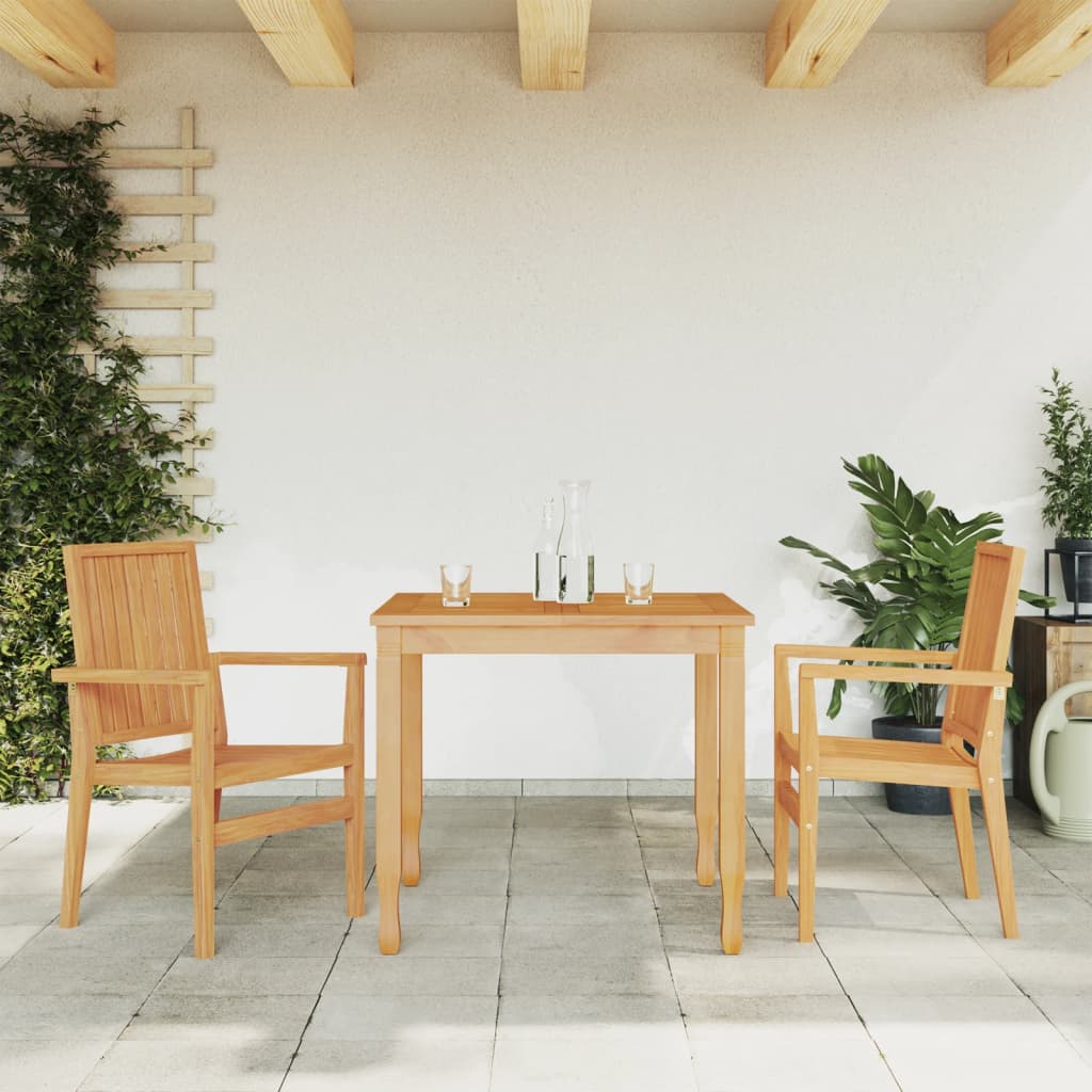 Stabelbare Havestole 56,5x57,5x91 Cm Massivt Teaktræ, Havestole i teaktræ hos HomeNordic