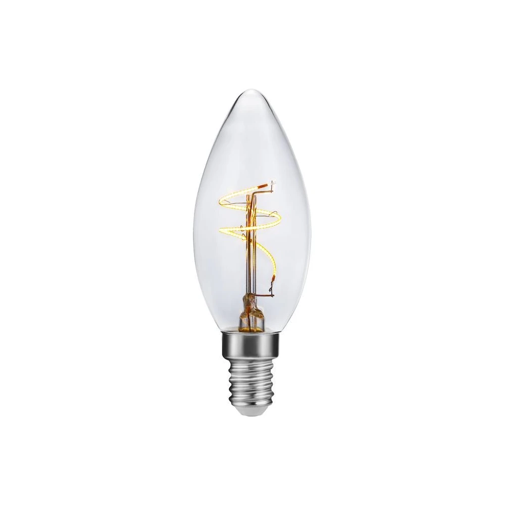 E14 1,5W Slim Flex Filament kronepære, Glas hos HomeNordic