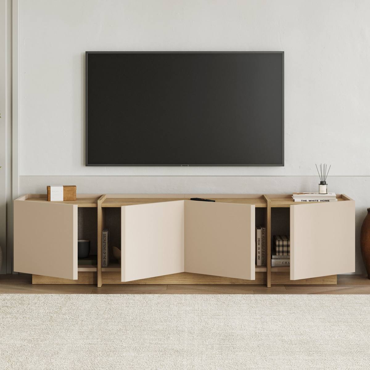 FUNZI LIVING Lowen TV-bord, m 4 låger, produktbillede 8 af 10, TV-borde hos HomeNordic