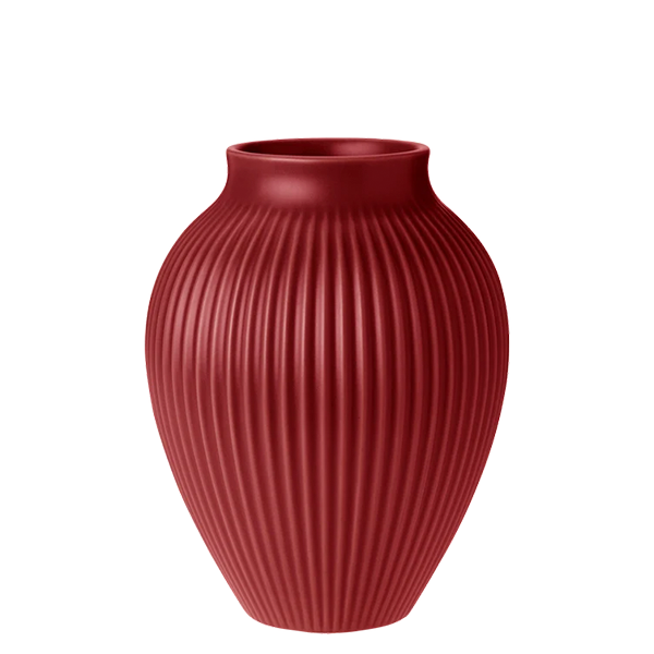 Knabstrup Keramik Knabstrup vase H 20 cm rippel, Vaser hos HomeNordic