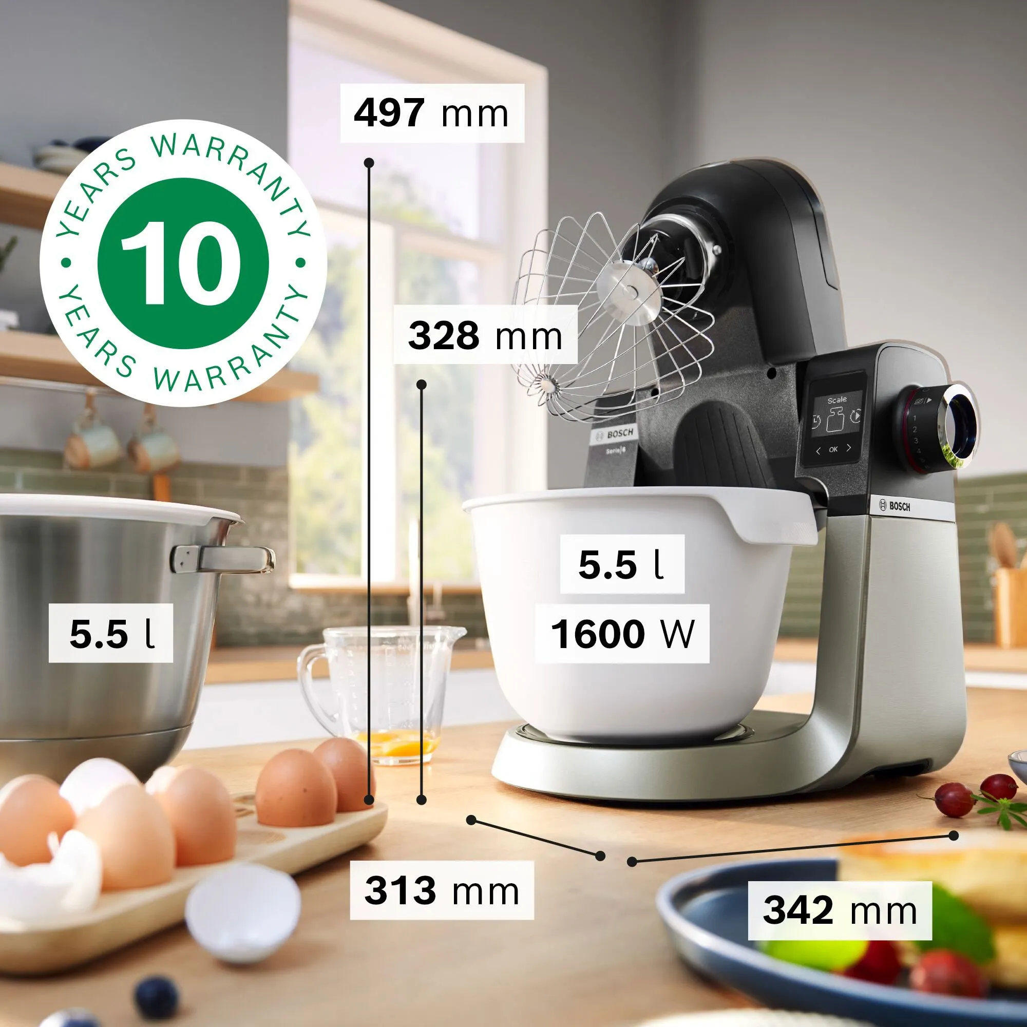 Bosch MUMS6ZS18 Køkkenmaskine serie 6, produktbillede 3 af 7, Røremaskiner hos HomeNordic