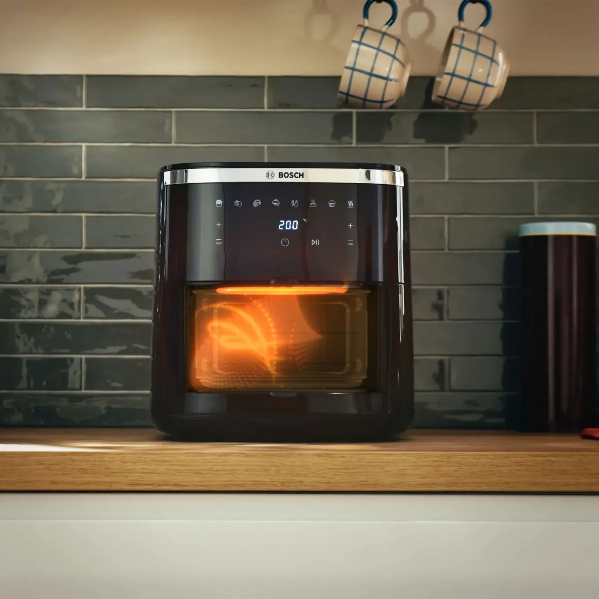 Serie 6 airfryer 7,2 liter, sort, produktbillede 6 af 8, Airfryers hos HomeNordic