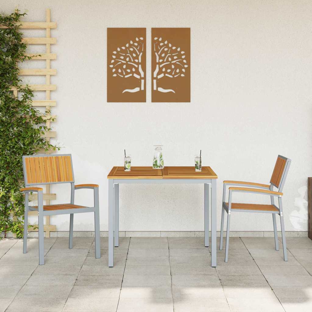 Staplestol 56 X 57 X 87 Cm Massivt Akacietræ, produktbillede 3 af 12, Havestole i akacietræ hos HomeNordic