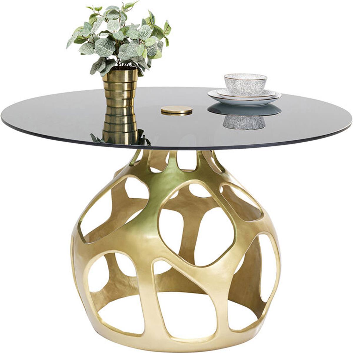 KARE DESIGN Volcano Gold spisebord, rund, produktbillede 5 af 10, Spiseborde hos HomeNordic