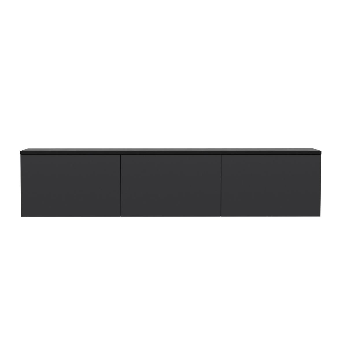 NORDVÄRK Neon Illuminated væghængt TV-bord, m. 3 låger, produktbillede 3 af 10, TV-borde hos HomeNordic