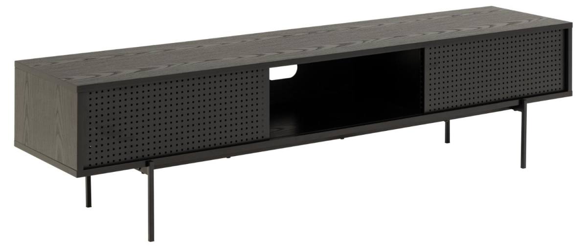 ACT NORDIC Angus TV-bord, m. 2 mesh skydelåger, produktbillede 2 af 9, TV-borde hos HomeNordic