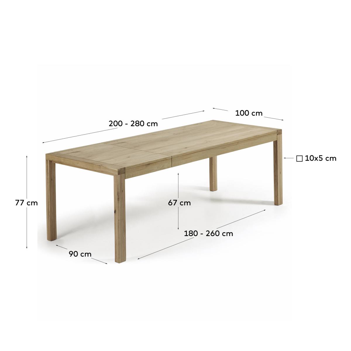 KAVE HOME Briva spisebord, m. butterflybordplade, produktbillede 2 af 10, Spiseborde hos HomeNordic