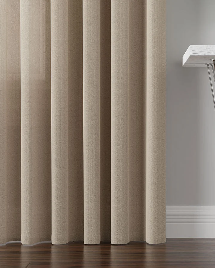ARUBA - Lysdæmpende wavegardin, Varm Beige, produktbillede 5 af 7, Gardiner hos HomeNordic