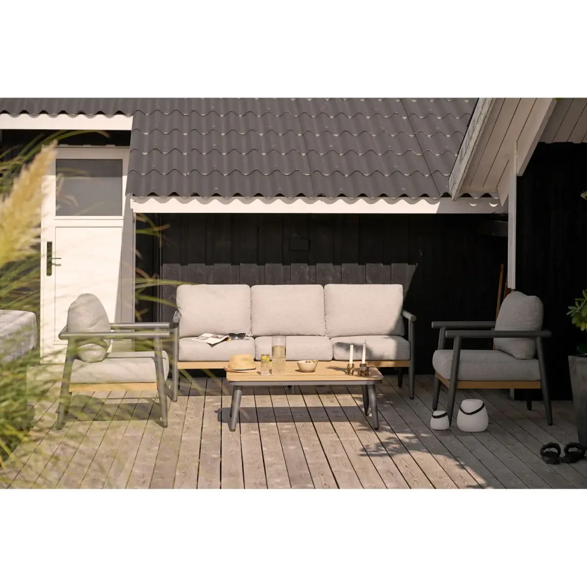 Comillas Loungesæt - Loungesæt, Aluminium, Antracitgrå, Inkl. Hynder – billede 3