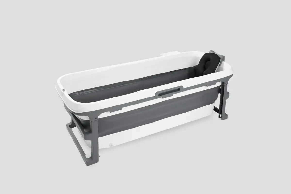 Tubfamily - Special edition foldebadekar til voksne med låg, digital termometer og fodmassage - 150cm/Grå XL. Bonus tilbehør medfølger. Værdi kr. 795,-. – billede 11