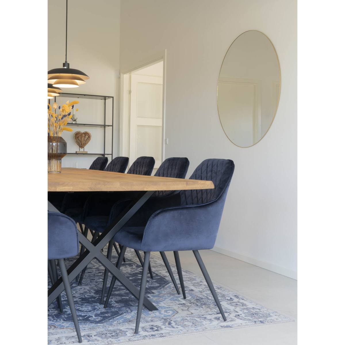 HOUSE NORDIC JERSEY SPEJL RAMME MESSING LOOK, produktbillede 2 af 4, Spejle hos HomeNordic