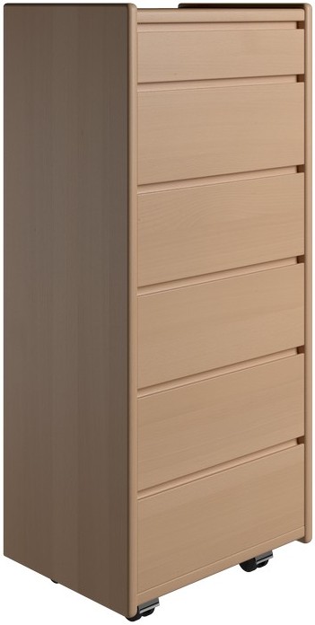 Krone kommode 50 cm bred med 6 skuffer i bøgefiner, Kommoder hos HomeNordic