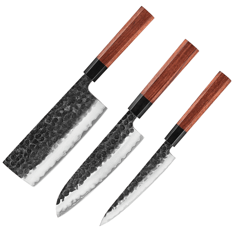 Japansk knivsæt | Nakiri Santoku Petty | Tanuki hos HomeNordic