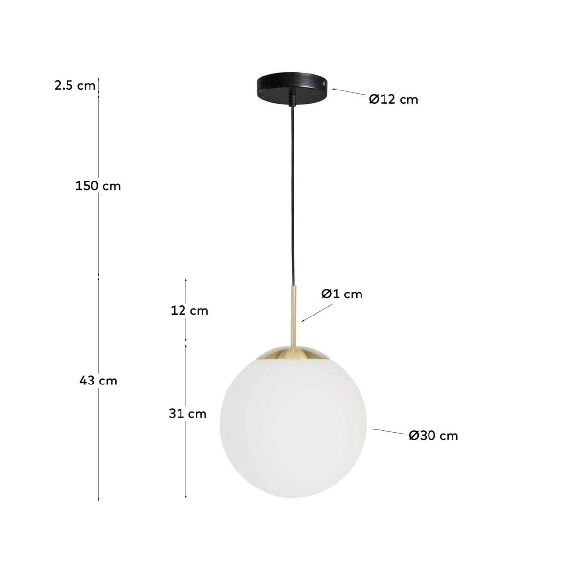 KAVE HOME Mahala loftlampe, produktbillede 2 af 5, Loftlamper hos HomeNordic
