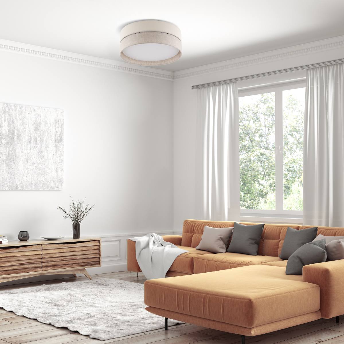 TK Eco loftlampe 450, rund, produktbillede 5 af 5, Loftlamper hos HomeNordic