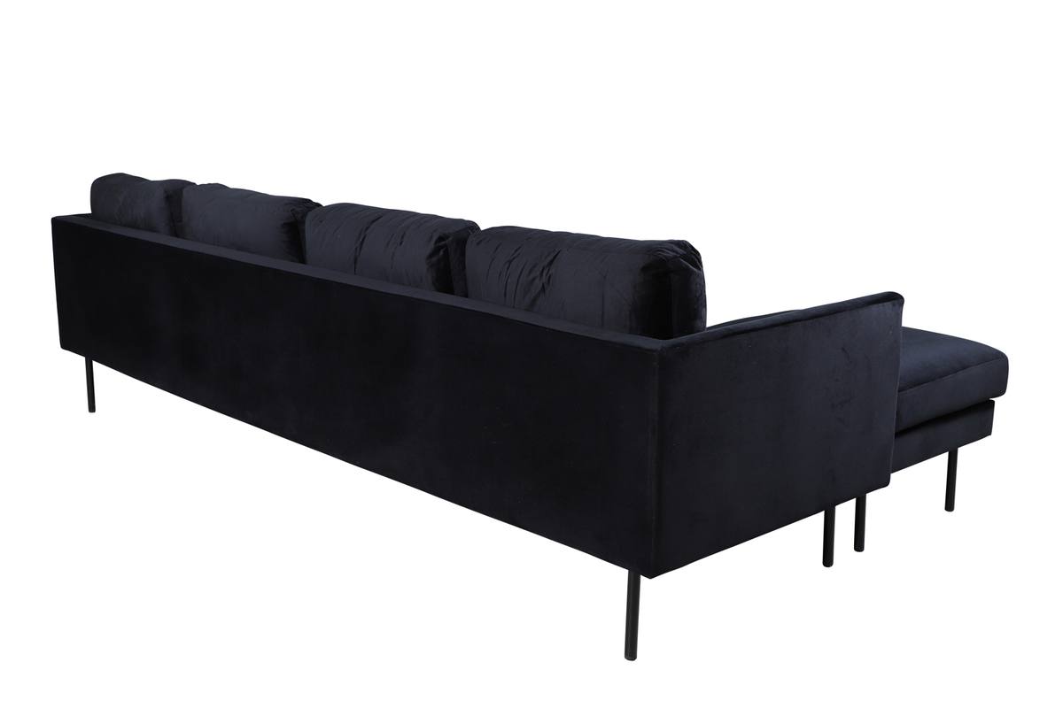 Polar - Sofa i U-form med sort fløjl – billede 13