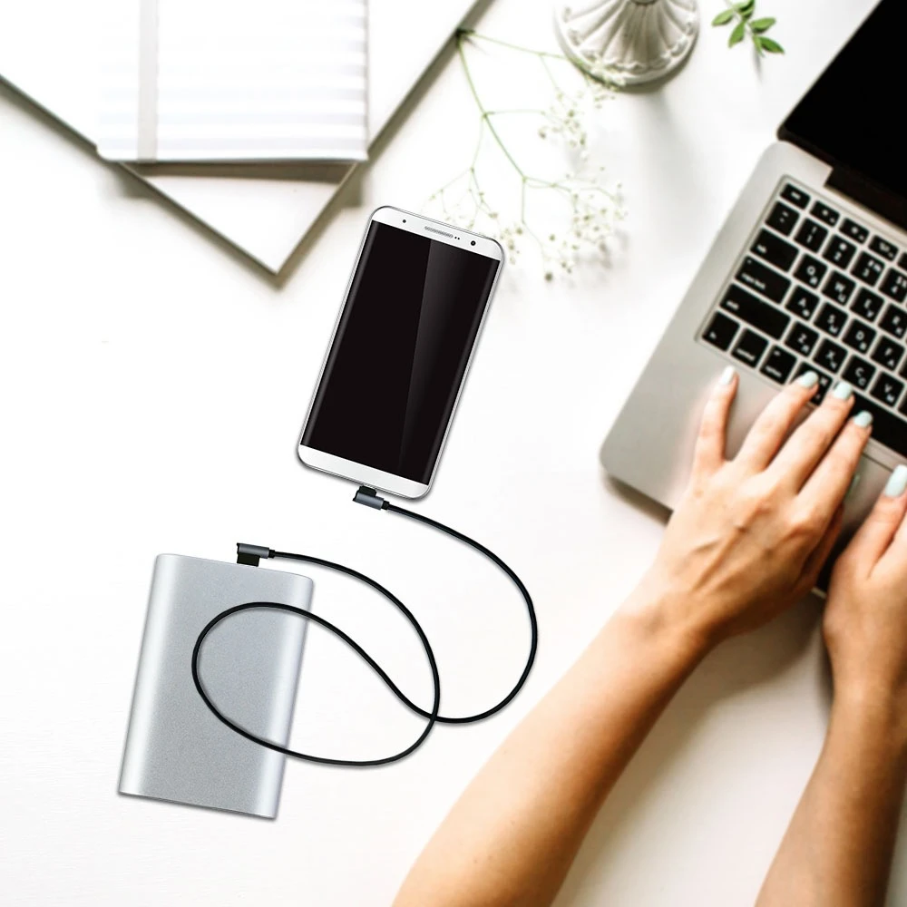1m Micro USB kabel L-Type, 2.4A, Andre varer hos HomeNordic