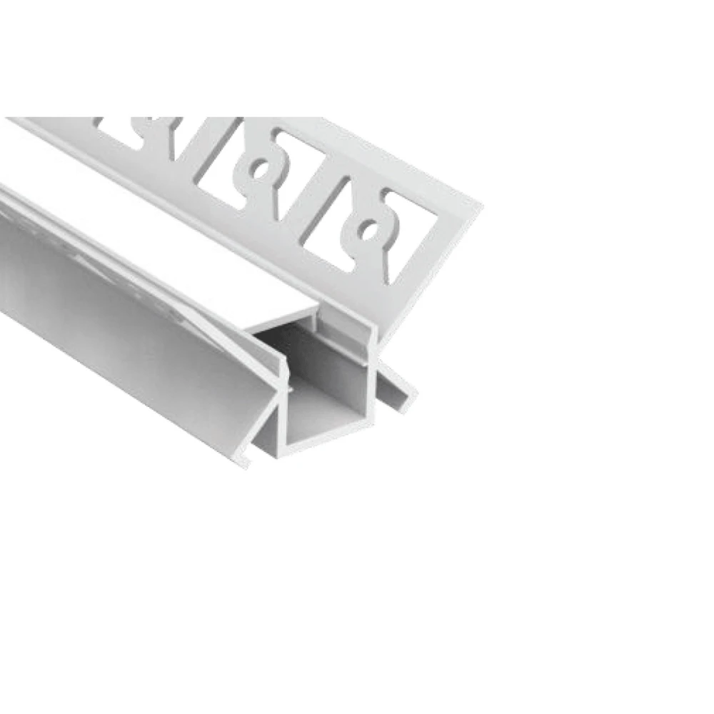 Hjørne Indbyg profil Til LED Strip (48x26x1800 mm) inkl. Cover, LED-strips hos HomeNordic