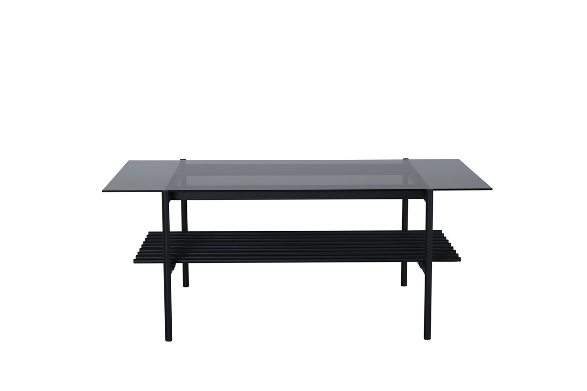 Bodia - Sofabord i røgfarvet glas og sort metal, 60 x 120 cm., produktbillede 8 af 9, Moderne designs hos HomeNordic