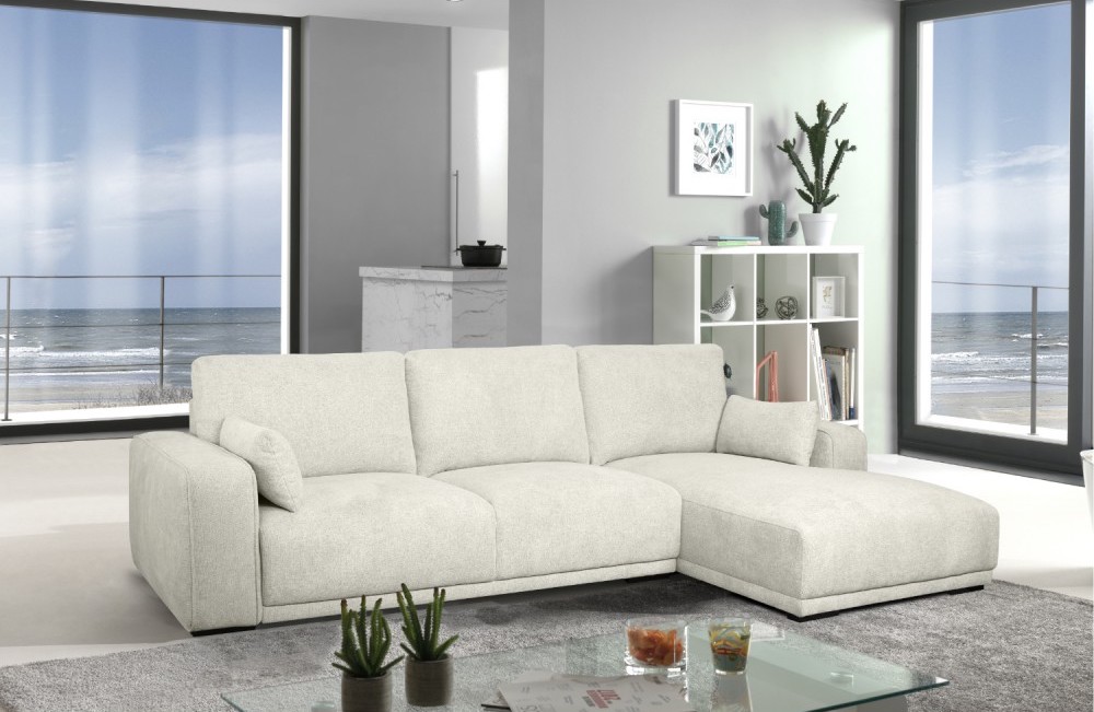 Santa Monica sofa med chaiselong til højre i cremefarvet møbelstof, produktbillede 13 af 13, Sofaer hos HomeNordic