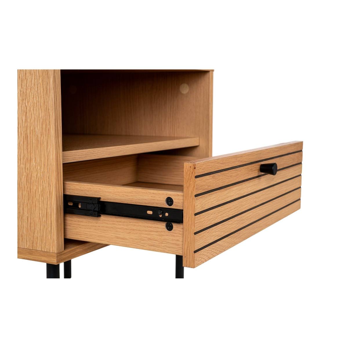Create sofabord i egefiner og sorte metalben, produktbillede 6 af 6, Moderne designs hos HomeNordic