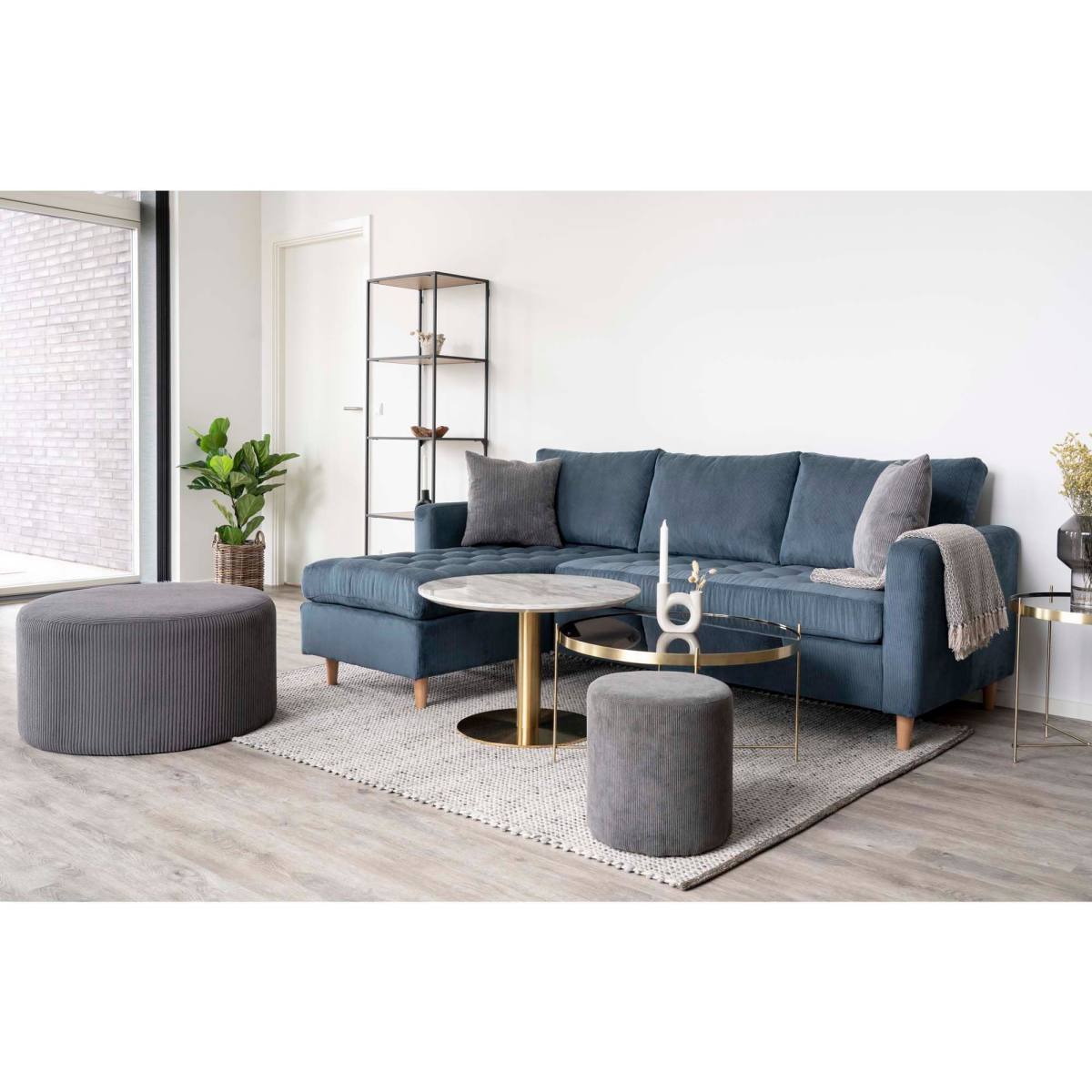 Nadal - Sofabord i marmorlook og messing, produktbillede 7 af 9, Moderne designs hos HomeNordic
