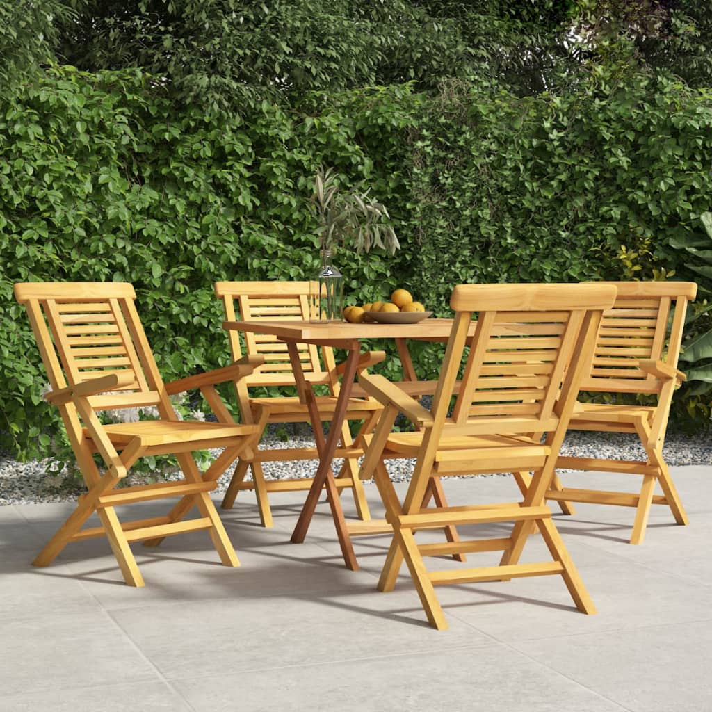 Havestole 56x63x90 Cm Foldbare Massivt Teaktræ, produktbillede 9 af 12, Havestole i teaktræ hos HomeNordic