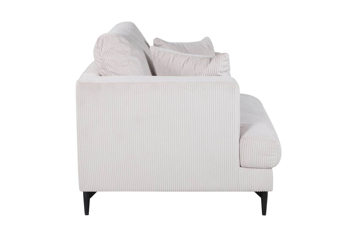 Warden - Lænestol i beige polyester fløjl, produktbillede 9 af 15, Lænestole hos HomeNordic