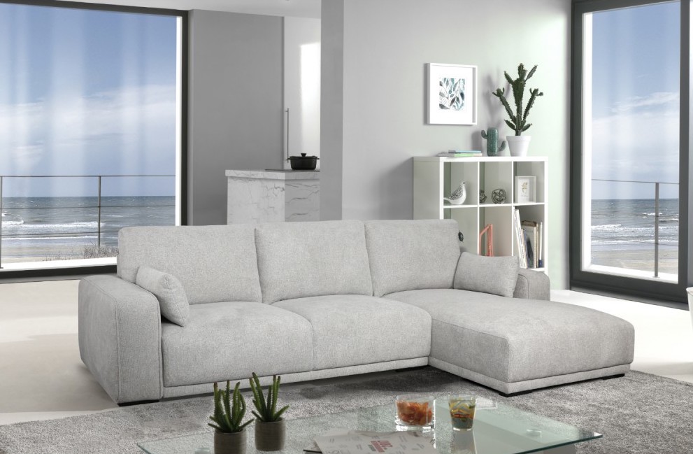 Santa Monica sofa med chaiselong til højre i gråt møbelstof, produktbillede 12 af 12, Sofaer hos HomeNordic