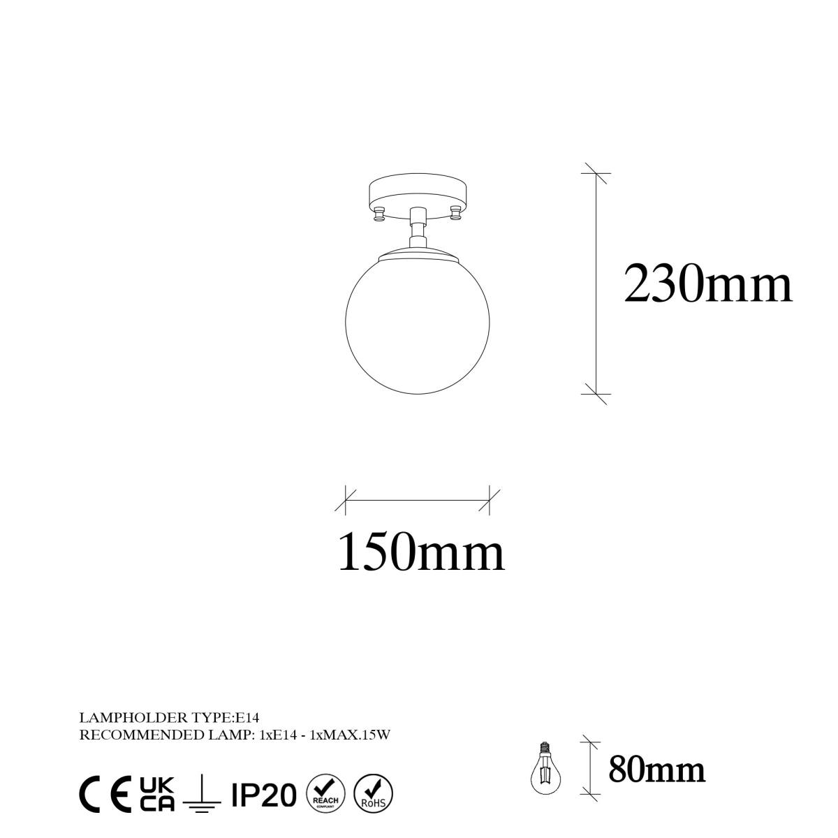 LUMI Villarrobledo loftlampe, produktbillede 2 af 8, Loftlamper hos HomeNordic