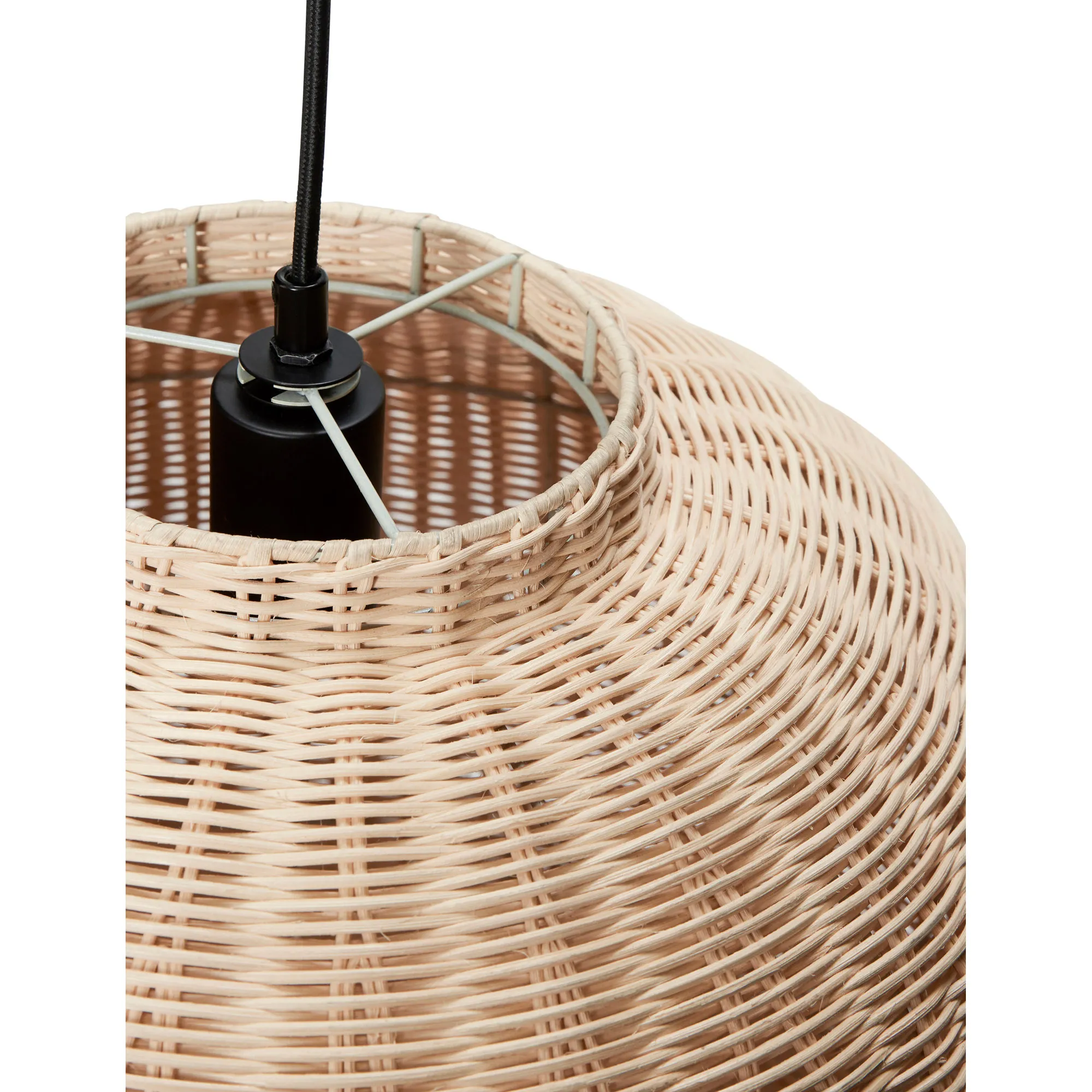 Chand - Rund Loftslampe i rattan, produktbillede 2 af 3, Loftlamper hos HomeNordic