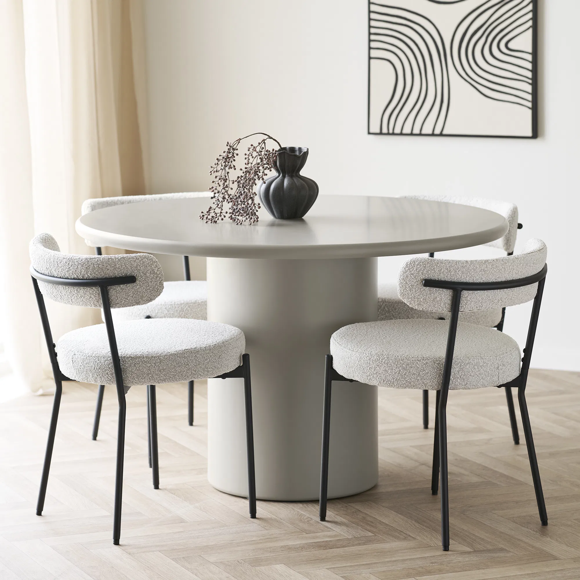 HOUSE NORDIC Nagano spisebord, rund, produktbillede 4 af 4, Spiseborde hos HomeNordic