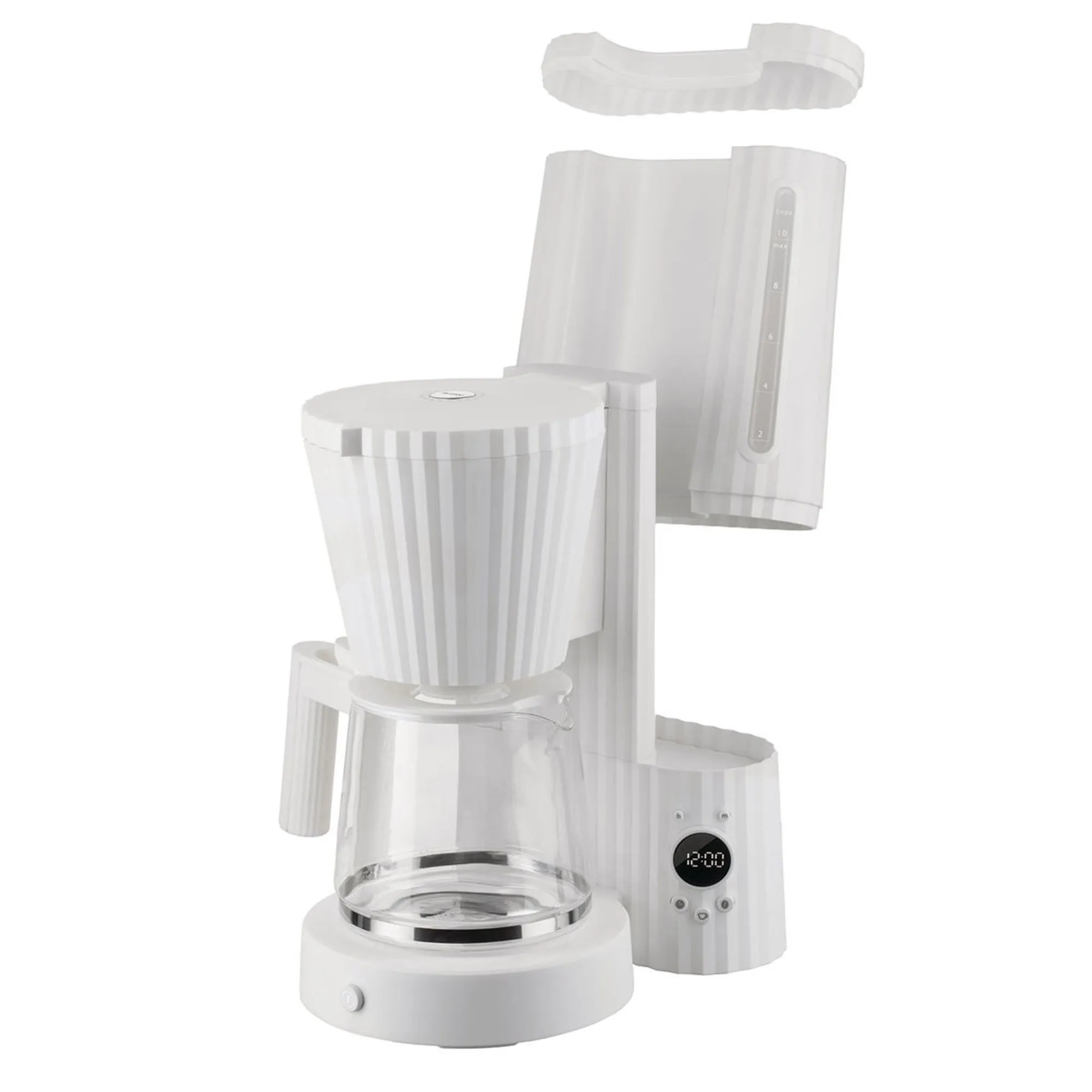 Plissé kaffemaskine, hvid, produktbillede 3 af 5, Kaffemaskiner hos HomeNordic