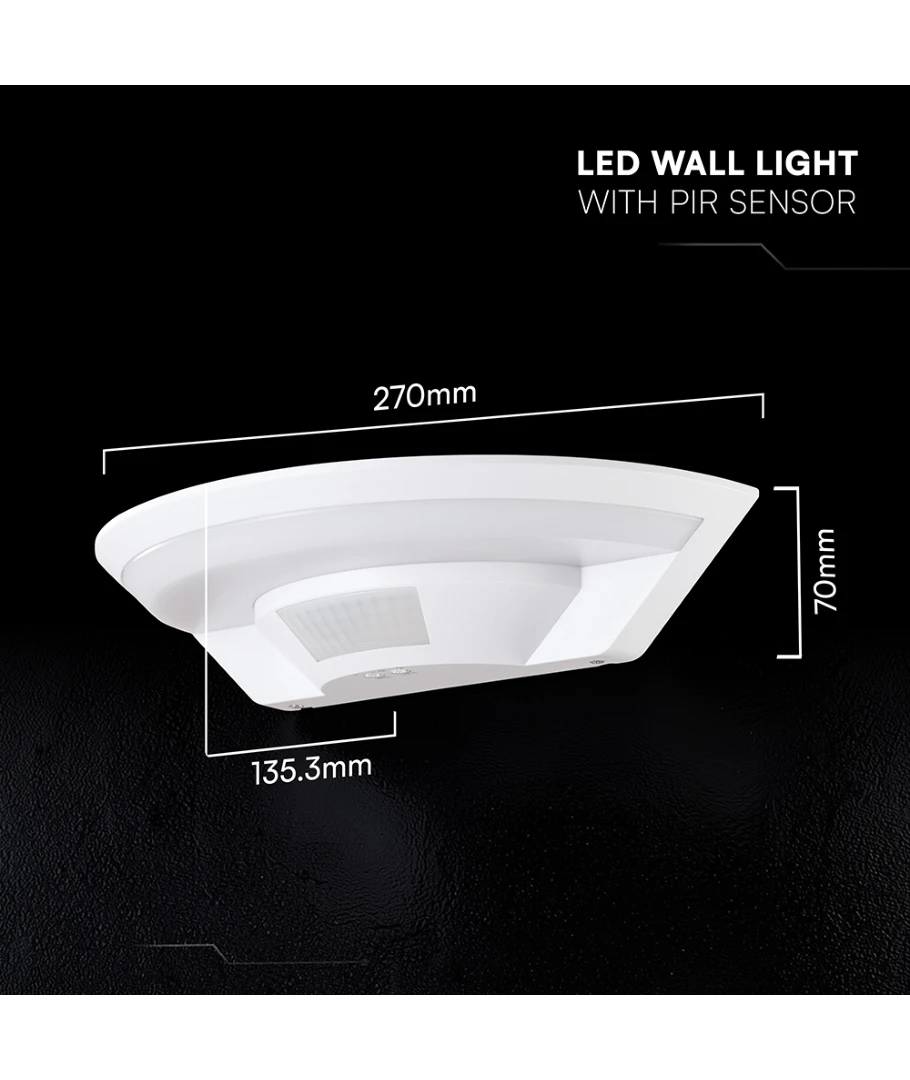 10W LED udendørs væglampe med PIR sensor, produktbillede 8 af 15, Væglamper hos HomeNordic
