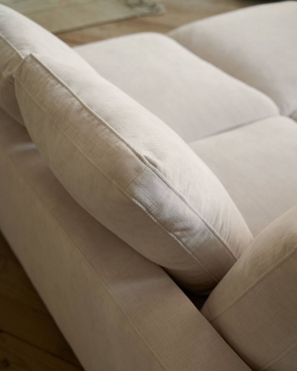 KAVE HOME Gala 3 pers. sofa, m. dobbelt chaiselong - beige stof (210cm) – billede 5