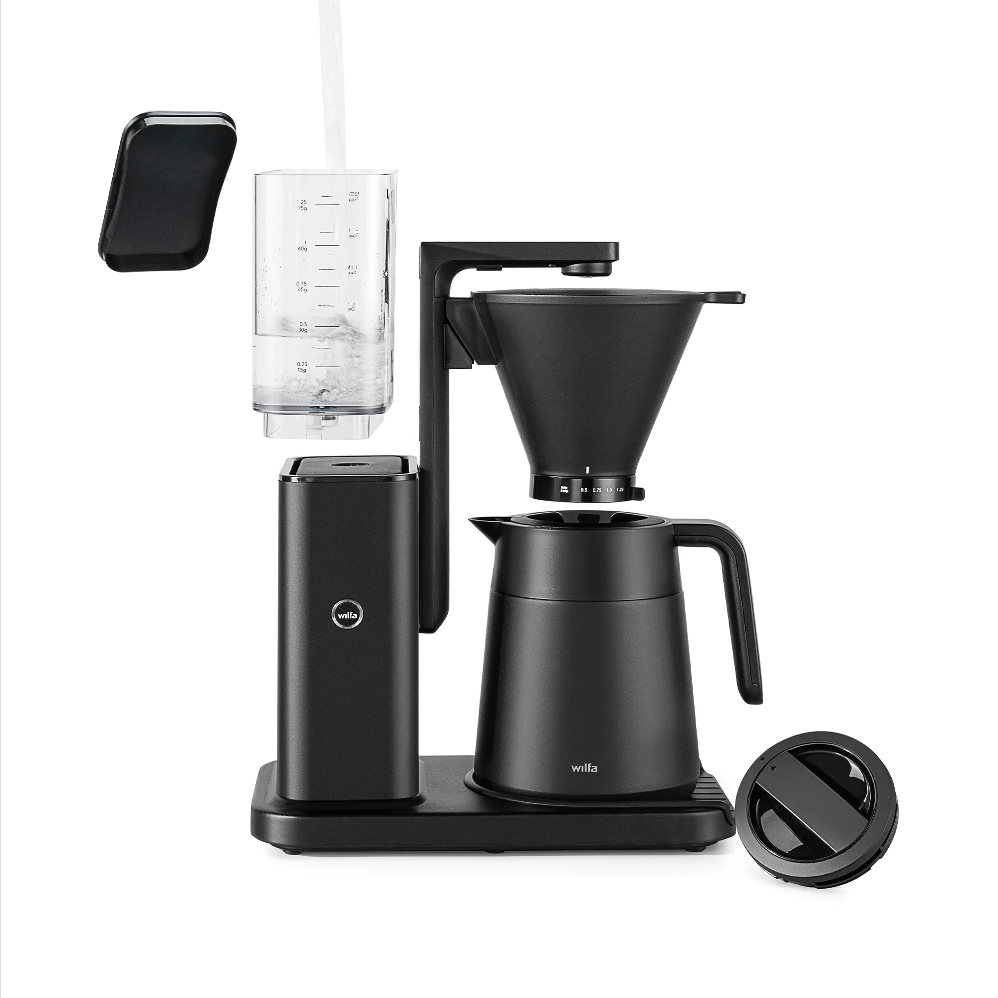Zense Alux Thermo kaffemaskine, sort aluminium, produktbillede 3 af 6, Kaffemaskiner hos HomeNordic