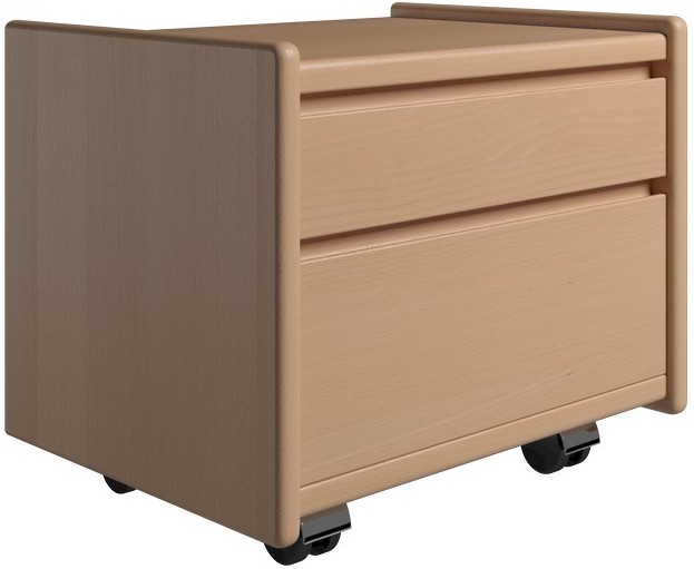 Krone sengebord 50 cm bred i bøgefiner med 2 skuffer, Sengeborde hos HomeNordic