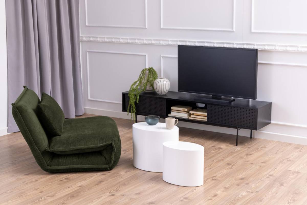 ACT NORDIC Angus TV-bord, m. 2 mesh skydelåger, produktbillede 9 af 9, TV-borde hos HomeNordic