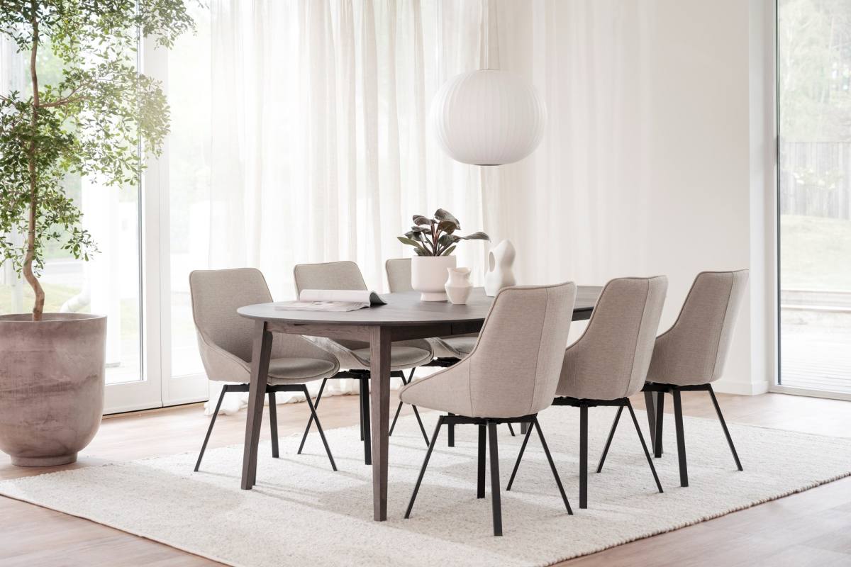 ROWICO Filippa spisebord, inkl. tillægsplade, produktbillede 9 af 9, Spiseborde hos HomeNordic