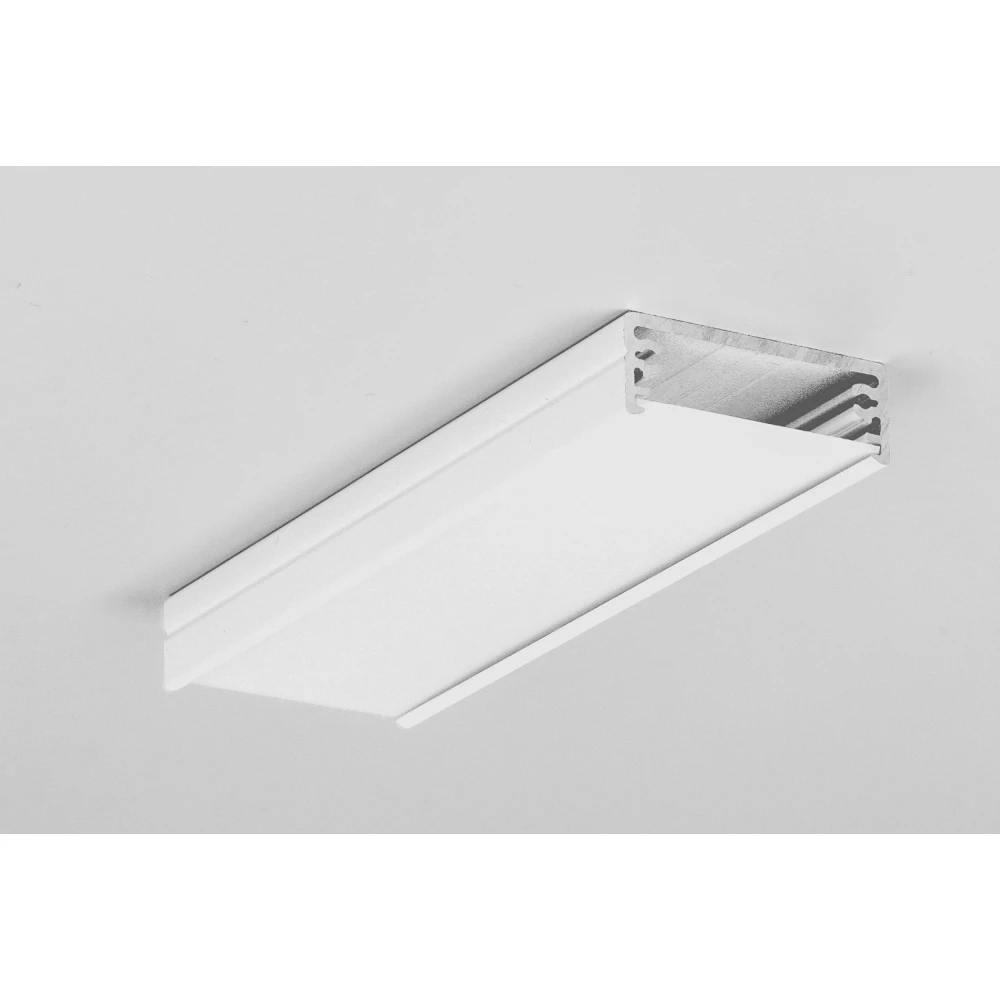 2m aluprofil WIDE24 G/W, LED-profiler hos HomeNordic