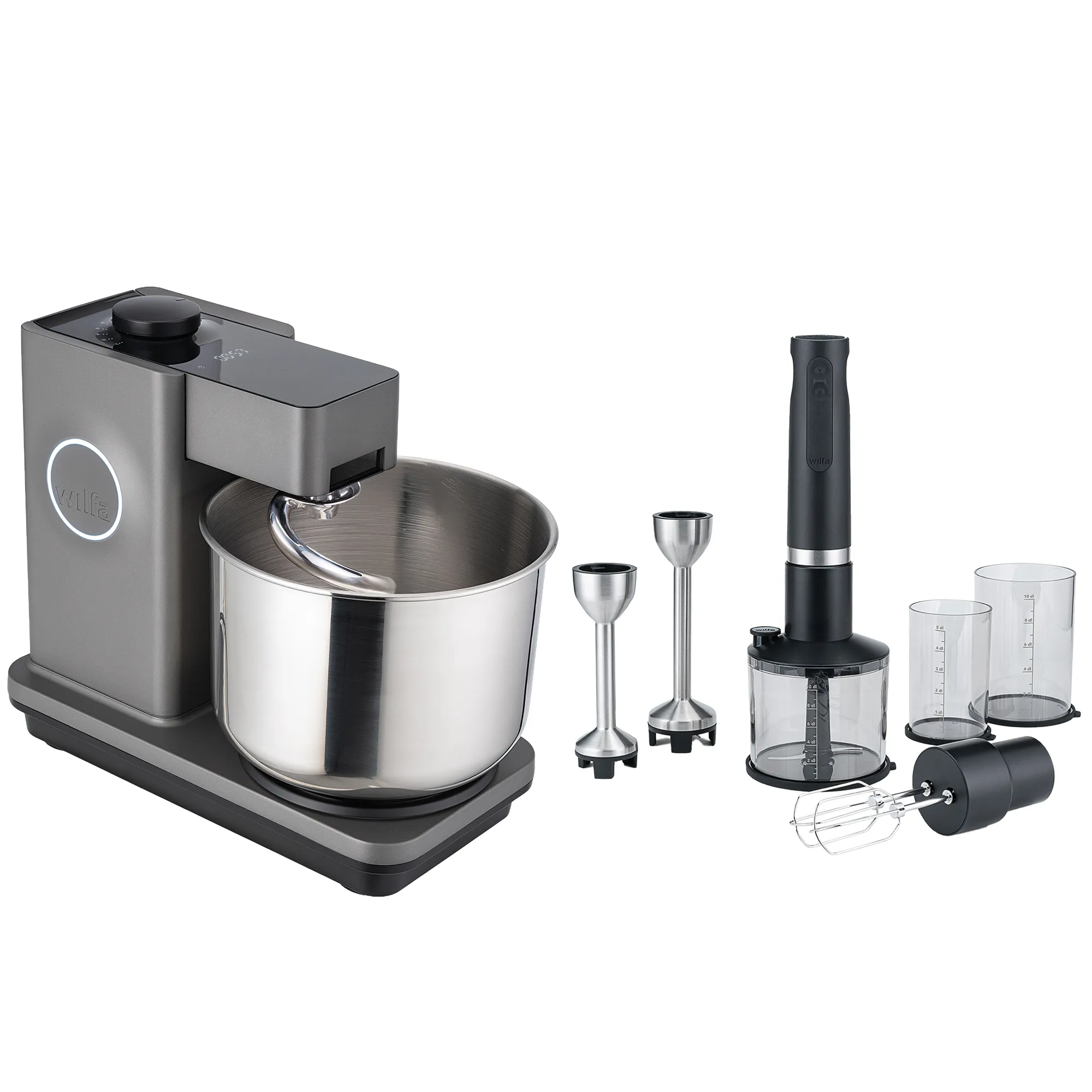 Wilfa KM4GY-T70 Probaker NXT køkkenmaskine + IM4B-1000FP Prostick, Røremaskiner hos HomeNordic